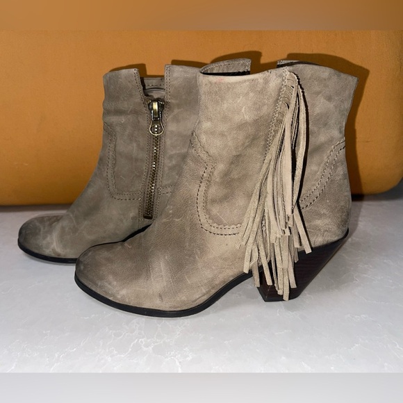Sam Edelman Louie Ankle Boots with Fringe - Picture 3 of 10